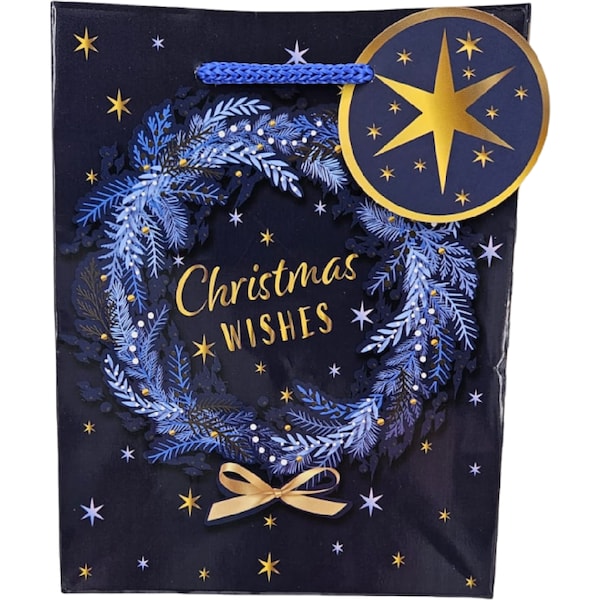 Christmas Gift Bag Navy Small each
