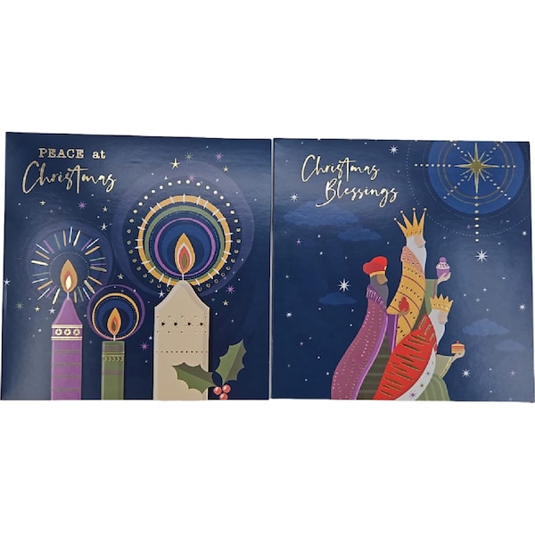 Christmas Cards Square Modern Religious 12 pack