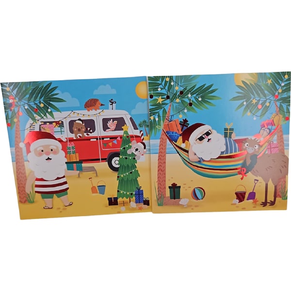Christmas Cards Square Australiana 12 pack