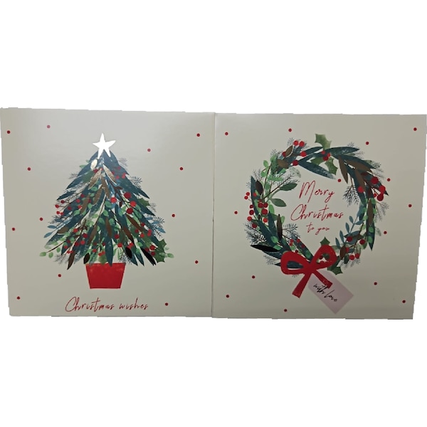 Christmas Cards Square Traditional 12 pack