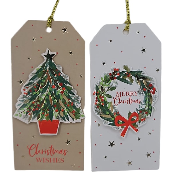 Christmas Premium Tags Traditional Luggage 8 pack