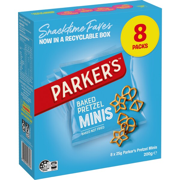 Parker's Pretzel Minis Snacktime Multipack 8 pack