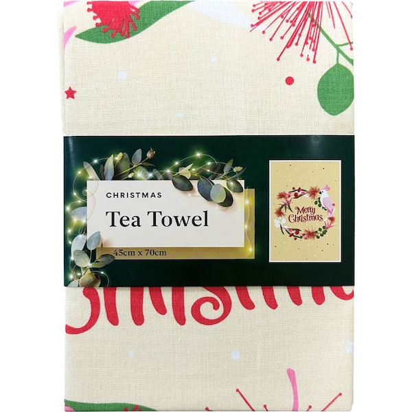 Christmas Tea Towel Wreath each
