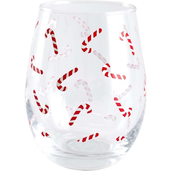 Christmas Wine Glass Candy Cane each