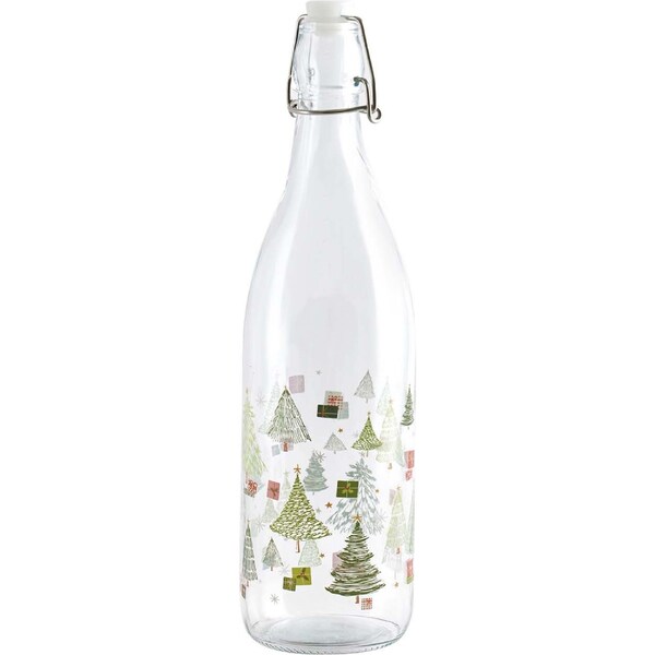 Christmas Glass Bottle 1L Traditional each