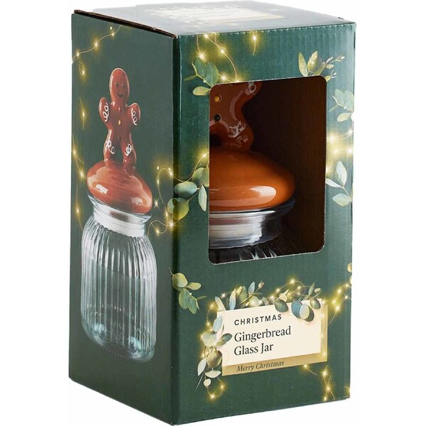 Christmas Glass Jar Gingerbread each