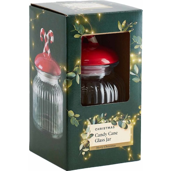 Christmas Glass Jar Candy Cane each