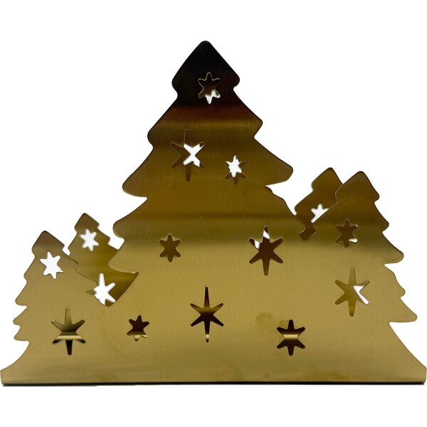 Christmas Napkin Holder Gold each