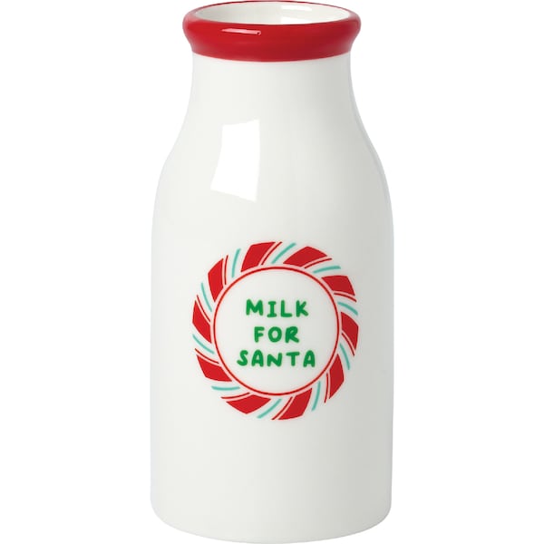 Christmas Santa Snack Plate & Milk Bottle Set each