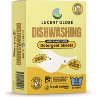 Lucent Globe Dishwashing Detergent Sheets Fresh Lemon Scent