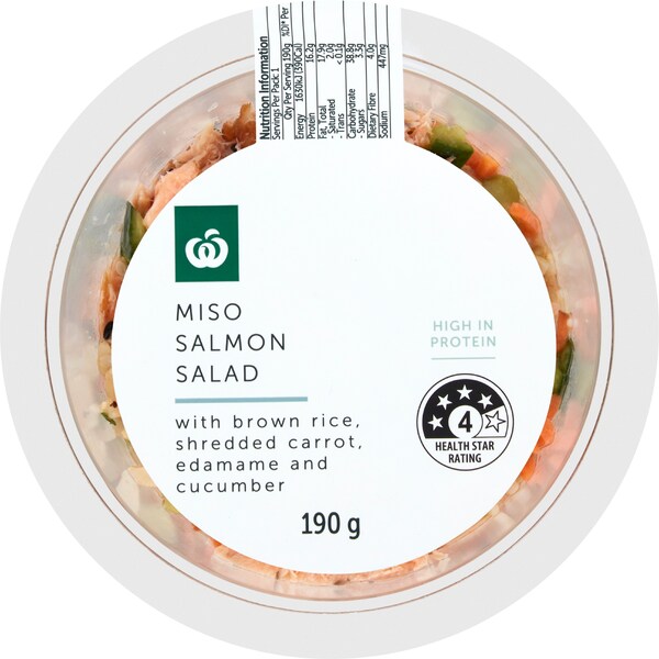 Woolworths Miso Salmon Salad 190g