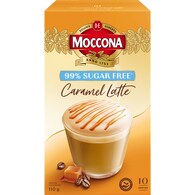 Moccona Coffee Sachets 99% Sugar Free Caramel Latte
