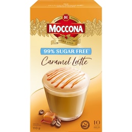 Moccona Coffee Sachets 99% Sugar Free Caramel Latte 10 pack – Woolworths