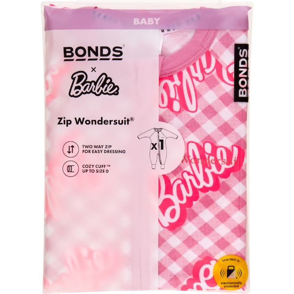 Bonds Barbie Zip Wondersuit Pink Size 000 each