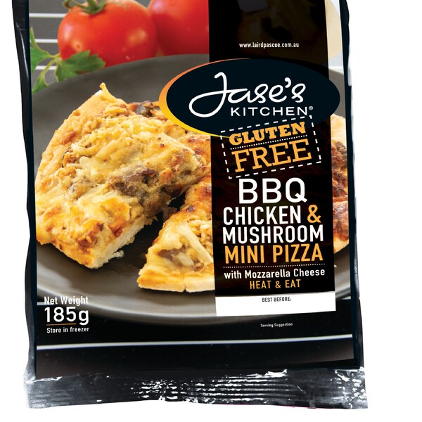 Jase's Kitchen Gluten Free Mini Pizza BBQ Chicken & Mushroom 185g