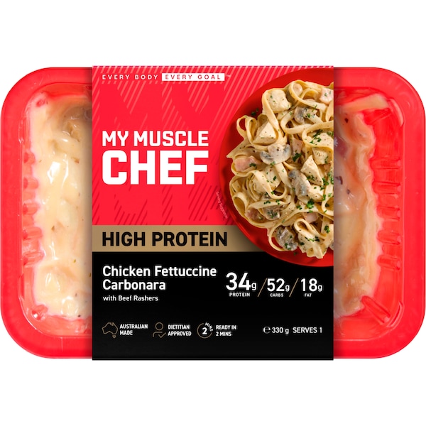 My Muscle Chef High Protein Chicken Fettuccine Carbonara 330g