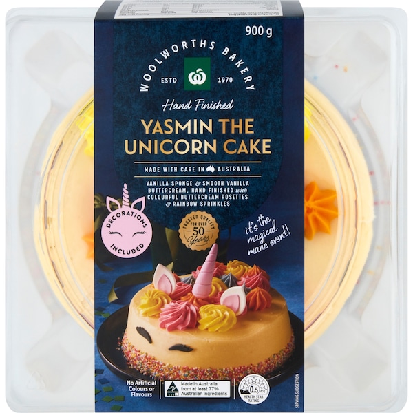 Woolworths Yasmin The Unicorn Cake 900g