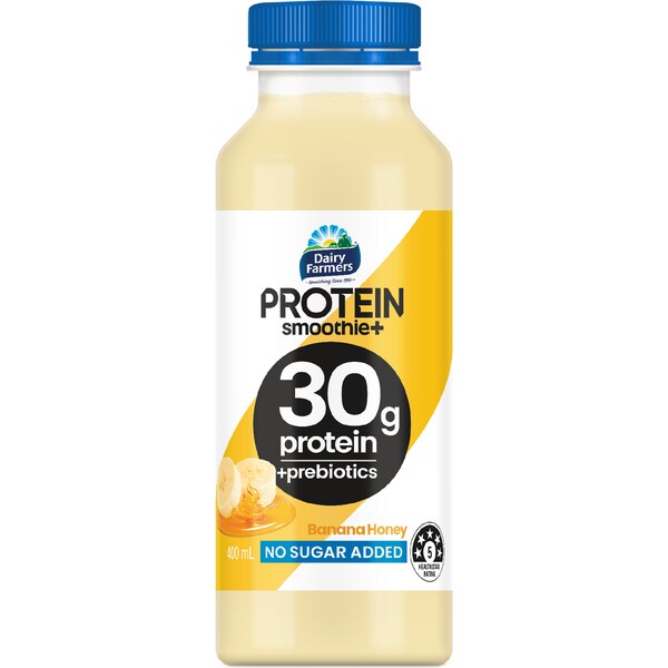 Dairy Farmers Protein Smoothie+ Drink Banana Honey 400mL