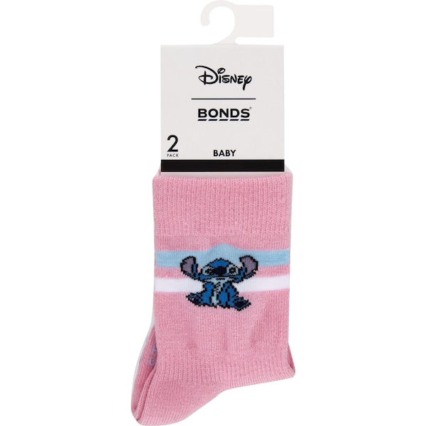 Bonds Disney 100 Crew Girl Socks Size 1-2Y 2 pack