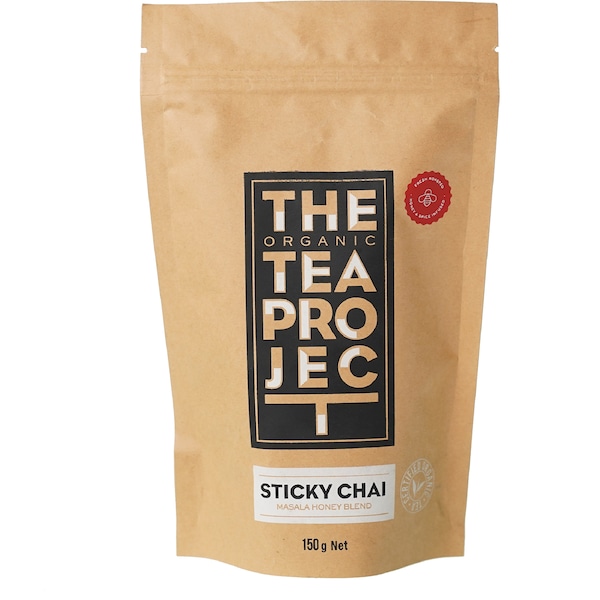 The Organic Tea Project Sticky Chai Pouch Masala Honey Blend 150g