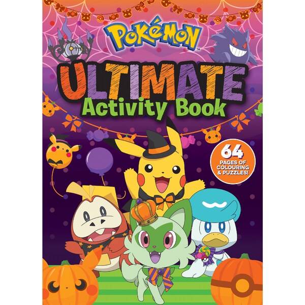 Pokemon Halloween Colouring & Activity Book 64 Pages each