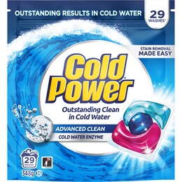 Cold Power Laundry Capsules Advanced Clean 29 pack – Woolworths