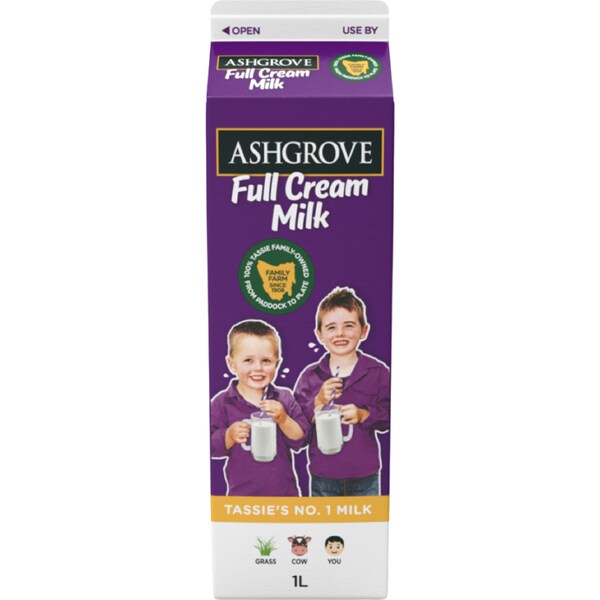 Ashgrove Full Cream Milk 1L