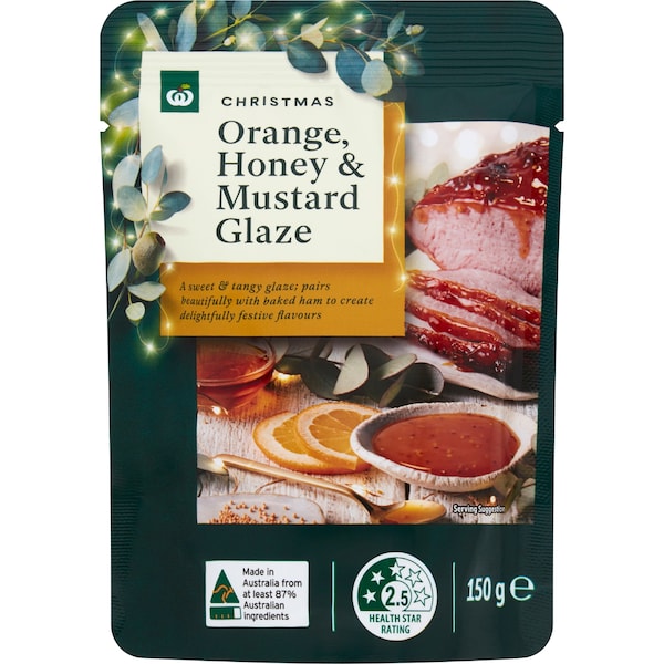 Woolworths Christmas Orange Honey & Mustard Glaze 150g