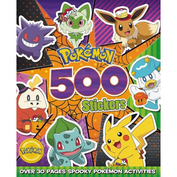 Pokemon Halloween 500 Stickers Activity Book 30 Pages each