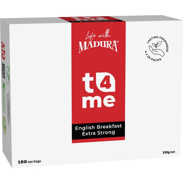 T4Me English Breakfast Extra Strong Tea Bags 100 pack