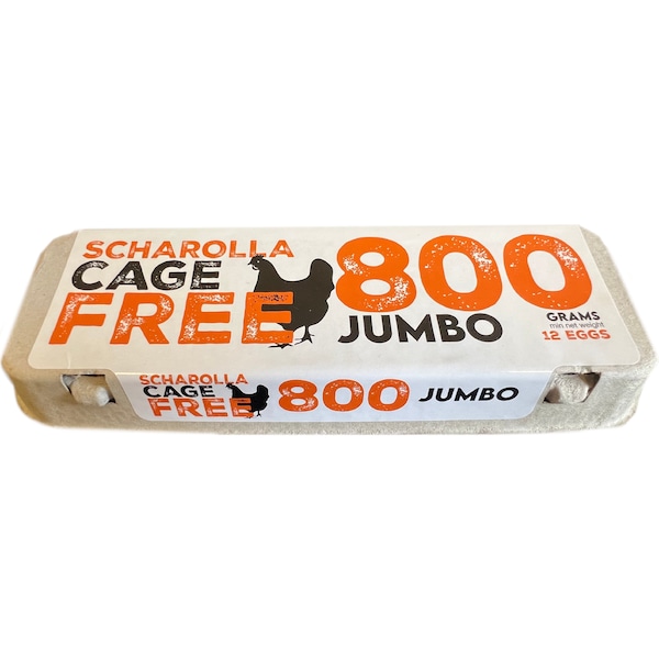 Scharolla 12 Jumbo Cage Free Eggs 800g