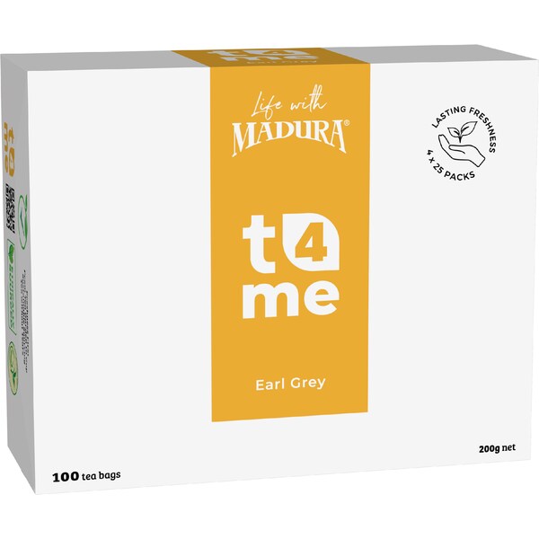 T4Me Earl Grey Tea Bags 100 pack