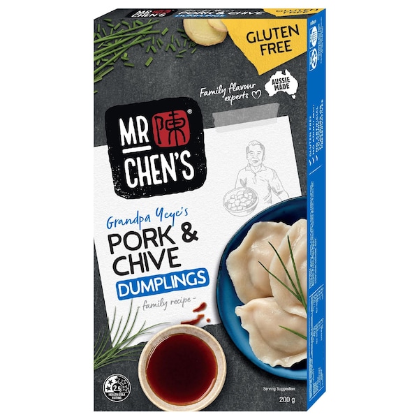 Mr Chen's Gluten Free Dumplings Pork & Chive 200g