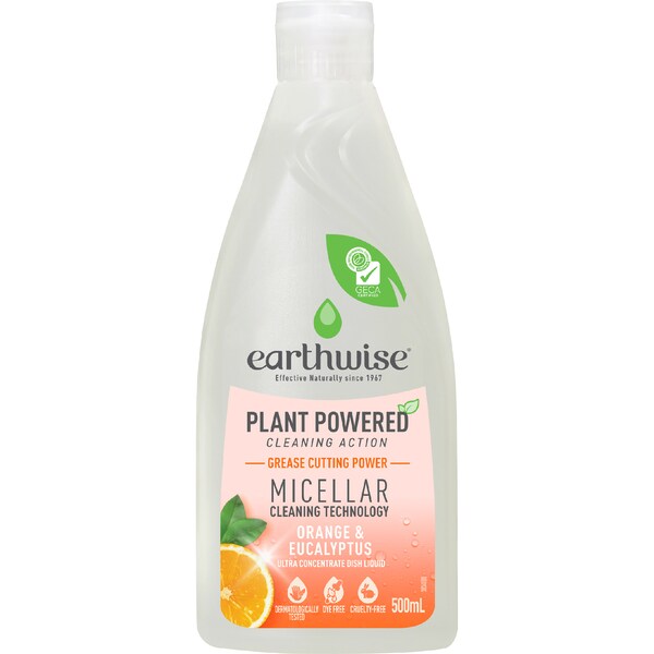 Earthwise Dishwashing Liquid Orange & Eucalyptus 500mL