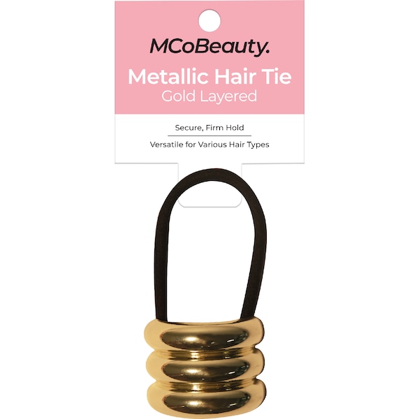 MCoBeauty Metallic Hair Tie Gold each