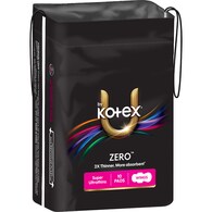 U by Kotex Zero Pads Super With Wings