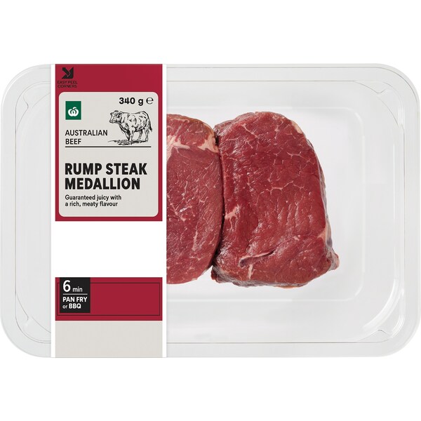 Woolworths Australian Beef Rump Steak Medallions 340g