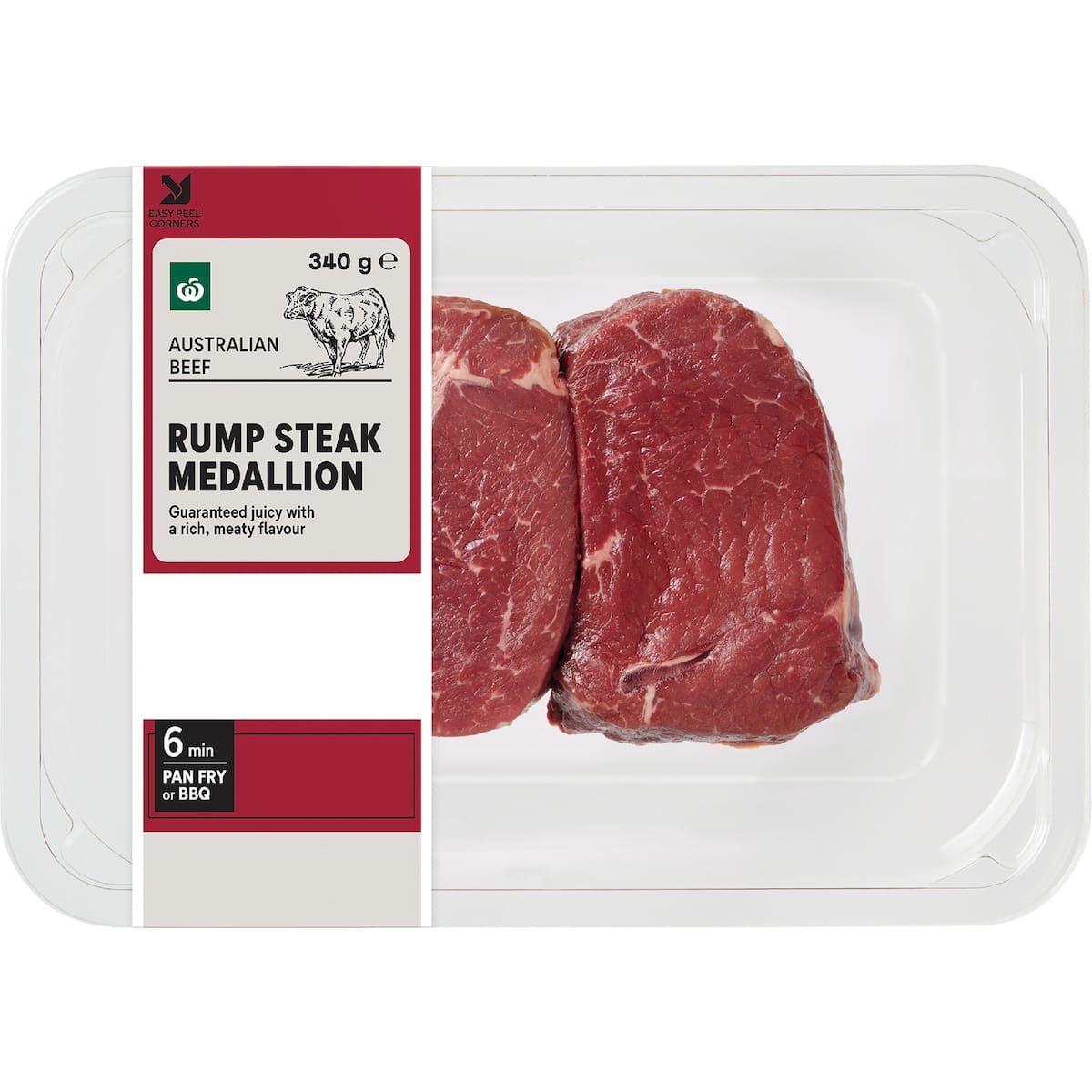 Woolworths Australian Beef Rump Steak Medallions 340g | bunch
