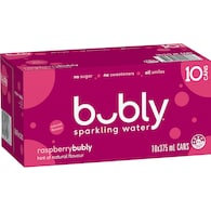 Bubly Sparkling Water Cans Raspberry
