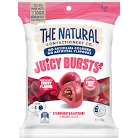 The Natural Confectionery Co. Juicy Bursts Lollies Strawberry & Raspberry