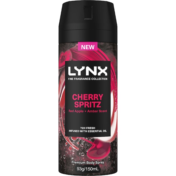 LYNX Premium Body Spray Cherry Spritz 72h Fresh 150mL
