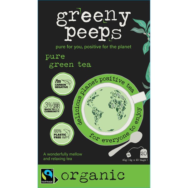 Greeny Peeps Organic Green Tea 20 pack