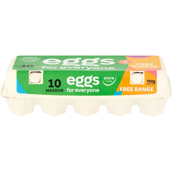 Pace Farm 10 For Everyone Free Range Massive Eggs 700g