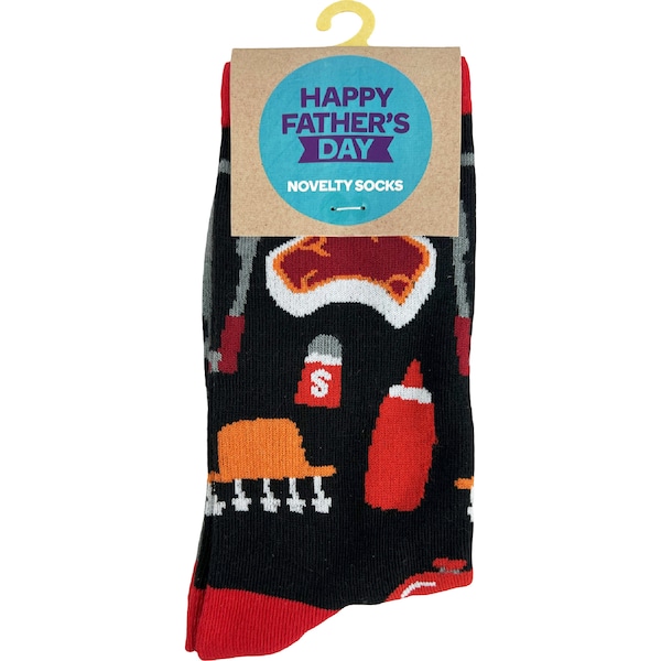 Father's Day Novelty Socks Rather Be Barbequing each