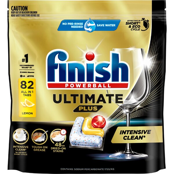 Finish Ultimate Plus  Dishwasher Tablets Lemon 82 pack