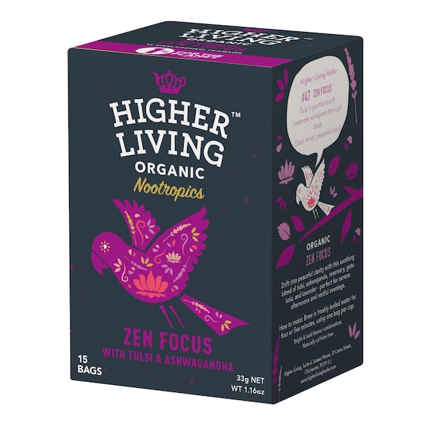 Higher Living Organic Nootropics Zen Focus 15 pack