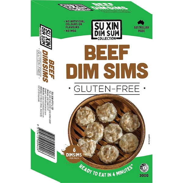 Su Xin Gluten Free Dim Sims Beef 300g