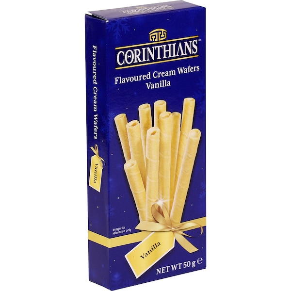 Corinthians Flavoured Cream Wafers Vanilla 50g