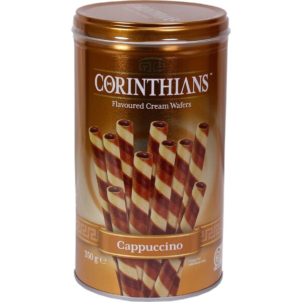 Corinthians Flavoured Cream Wafers Cappuccino 350g