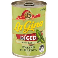 La Gina Finely Diced Tomatoes With Basil